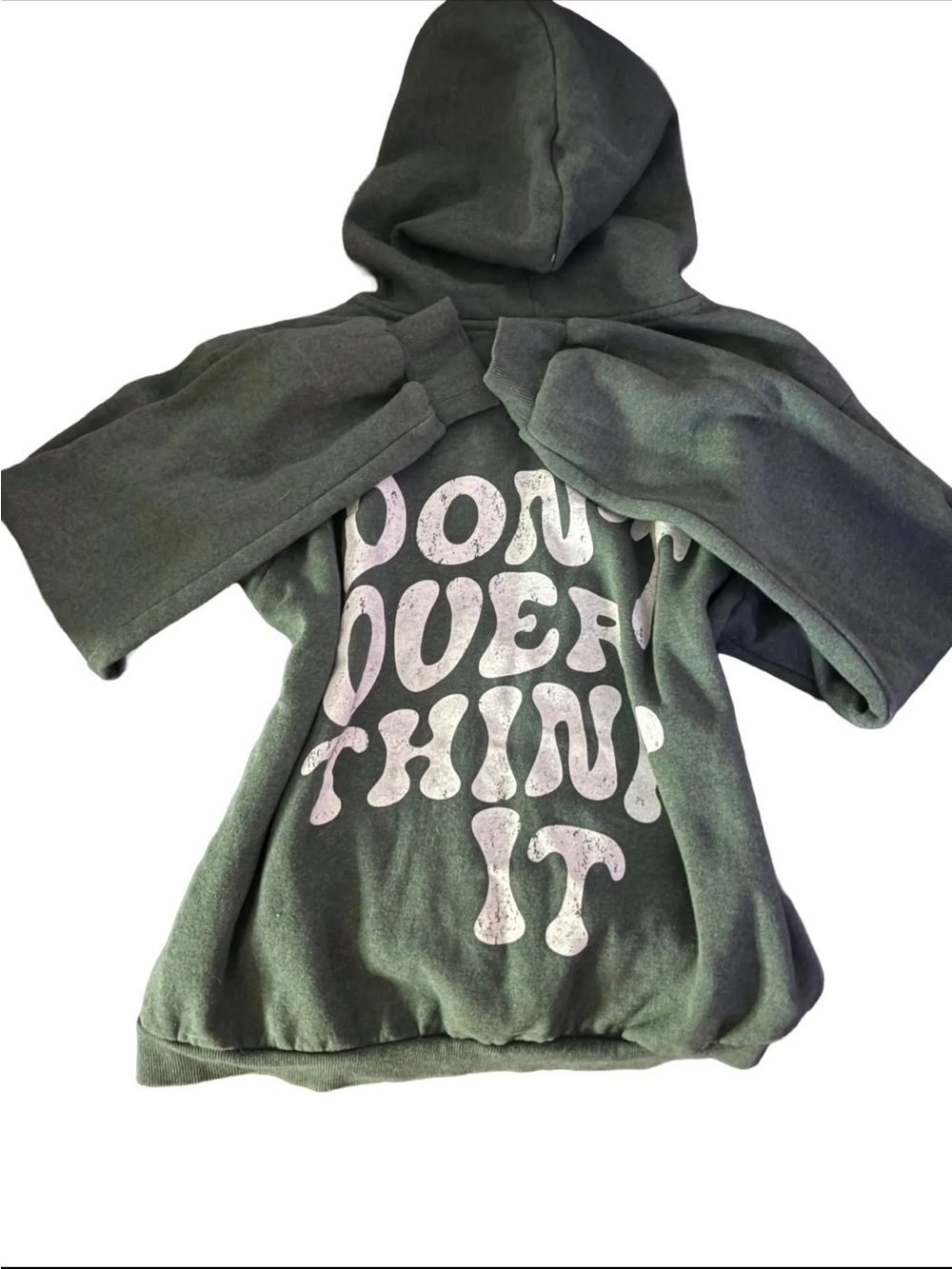 Full Tilt Green "Don't Over Think It" Graphic Hoodie